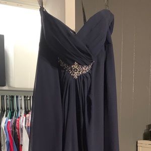 Navy Blue Formal gown.